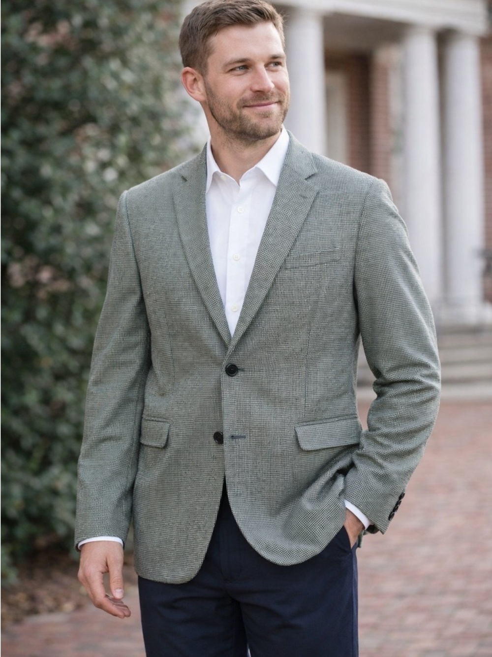 NWT Paul Jones Men’s Herringbone Blazer Jacket 2XL Lightweight Knit Sport Coat